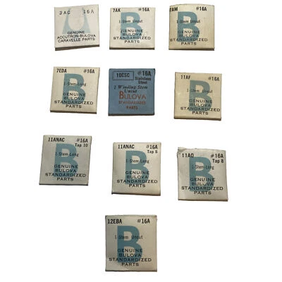 NOS Bulova #16a Stems 3AC  7AK  7AM  7EDA 10CSC  11AC  11AF  11ANAC  11AO  12EBA - Image 1 of 4
