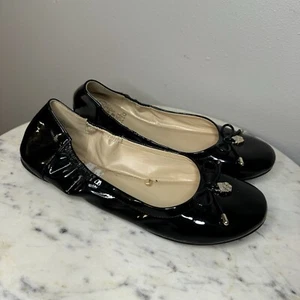 Vince Camuto Shoes Women’s 8.5 ERYN Ballet Flats Black Patent Leather Slip on -D - Picture 1 of 9