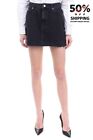 TOPSHOP Denim Mini Skirt Size UK 12 Frayed Hem