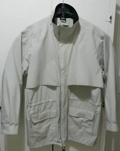 Eddie Bauer men's vintage beige Gore-Tex raincoat full-zip vented no hood XL - Picture 1 of 18