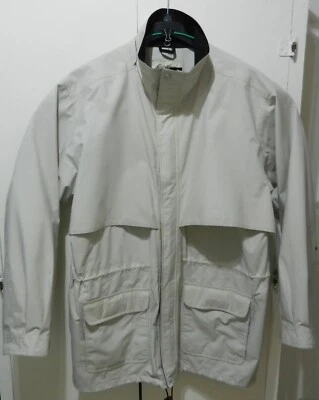 Eddie Bauer men's vintage beige Gore-Tex raincoat full-zip vented no hood XL - Image 1 of 4