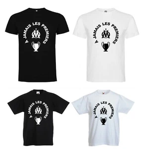 T-SHIRT UNISEXE MARSEILLE A JAMAIS LES PREMIERS FOOT OM FIFA CHAMPIONS LEAGUE - Foto 1 di 5