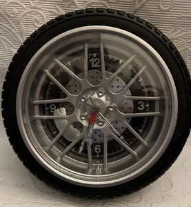 Wheel Tire Rim Clock Home Wall Decor 245 / 40ZR / 18 - Picture 1 of 4