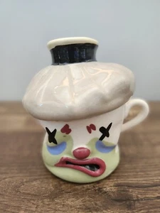 Cleminsons California Pottery Morning After Never Again Mug & Ice Pack Lid Vtg - Picture 1 of 16