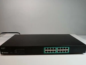 TRENDnet 16-portowy przełącznik PoE+ 10/100 Mbps TPE-S160 - Zdjęcie 1 z 6