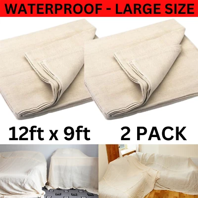 Sábanas antipolvo de algodón 2X Pintura Decoración Resistente Gran Sarga Protección