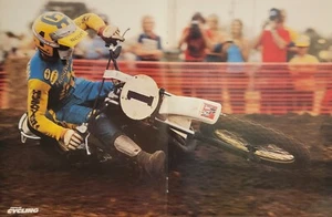 1978 Motorcycle Race Foldout Uomo Stampa Grotta Pin Up Husqvarna Kent Howerton - Foto 1 di 1