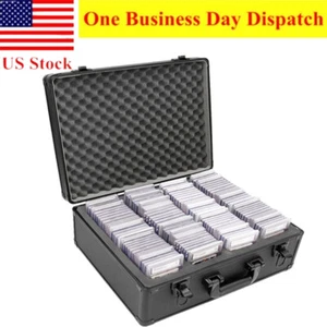 Graded Card Storage Box for 120+ PSA BGS SGC FGS Sports Trading Cards Case Lock - Picture 1 of 10