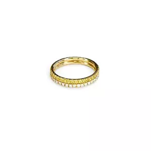 0,63 cttw. Weißer Diamant Ewigkeit Band Ring in 14k Gelbgold 8,5 US - Bild 1 von 4
