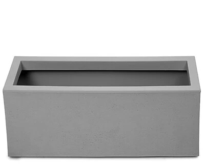 Balkonkasten mit Wasserspeicher Basalt Pflanzkübel rechteckig Blumentopf Basalt - Bild 1 von 4