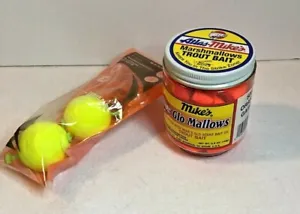 Atlas Mike's Glo Mallows Trout Fishing Bait 1.5 Oz Jar - Orange Garlic - Picture 1 of 5