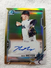 2021 Bowman Chrome Prospects AUTO GOLD REFRACTOR  /50 Max Meyer #CPA-MME Rookie