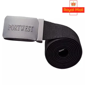 Cintura da lavoro elasticizzata Portwest regolabile fibbia facile sgancio adatta a tutti i pantaloni - Foto 1 di 3