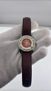 VIALUX "SUPER" Uhr 🇪🇬 montiert in Ägypten braunes Band, Goldschnalle, Silbergehäuse - Bild 1 von 11