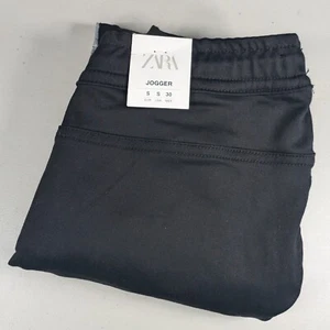 Zara Man Pants Mens Size Small Black White Jogger Sweatpants Track Pants - Picture 1 of 7