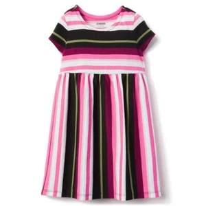 NWT Gymboree Camp Must-Haves Girls Striped Short Sleeve Midi Dress Size 3T - Picture 1 of 1