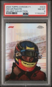 2024 Topps Chrome Formula 1 F1 Oscar Piastri Helmet Collection PSA 8 #HC-8 - Picture 1 of 3