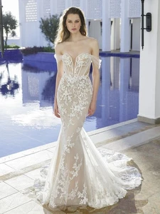 Enzoani Wedding Dress RONNIE Size 16 Ivory/Nude NEW"!! - Picture 1 of 24