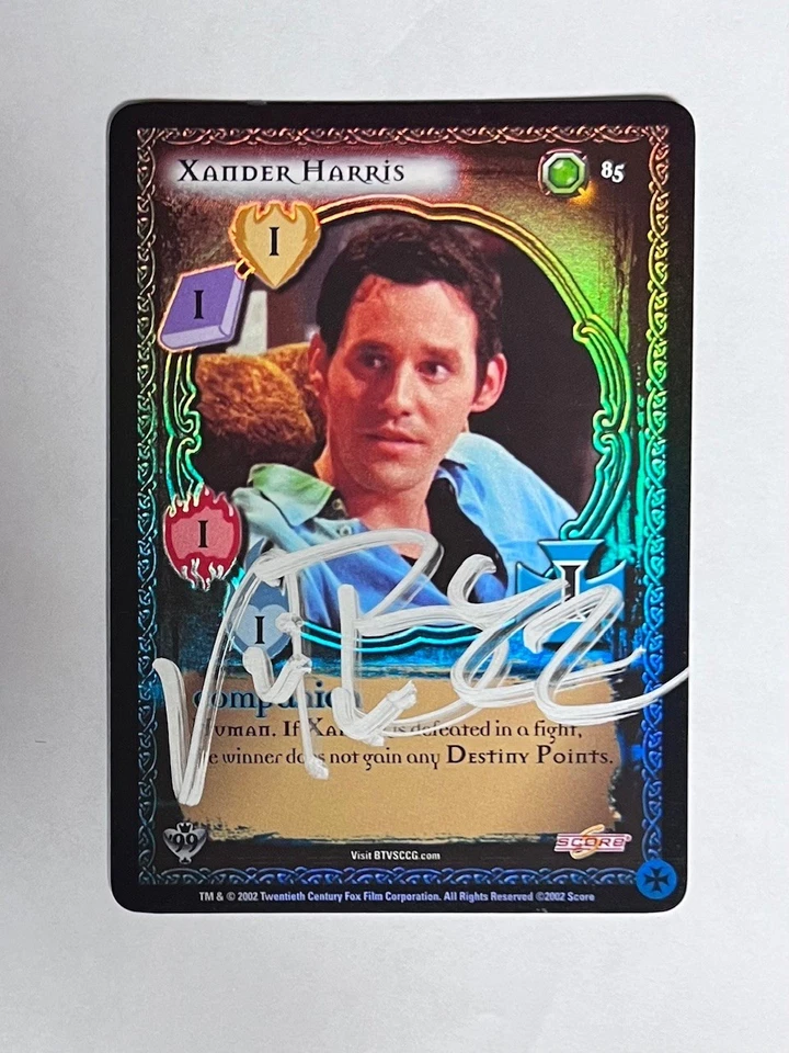 Autographed Buffy ccg - FOIL XANDER HARRIS (Nicholas Brendon - silver ink) - Image 1 of 1