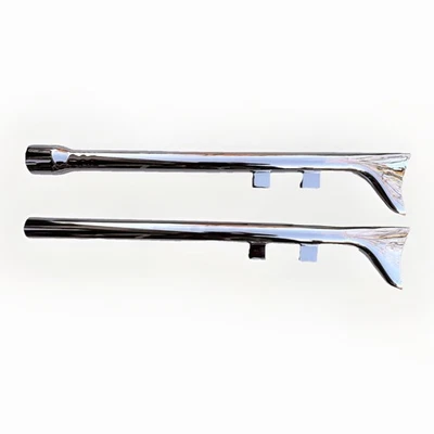 "Par de tubos de arrastre cromados cola de pez de 33"" Harley Davidson sin cordones nuevos" Foto 1 de 4