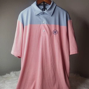 FJ Footjoy Polo Mens L Red White Blue Patriotic Golf Performance 4th July - Picture 1 of 8