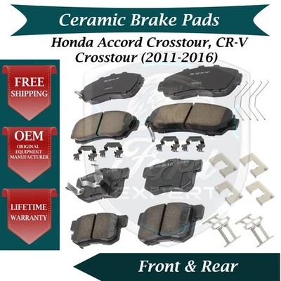 Kit de pastillas de freno de cerámica delanteras y traseras ACDelco OEM para Honda 2011-2016 9 años de garantía Foto 1 de 4