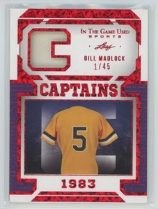2022 Leaf in the game used Bill Madlock Jersey 1 color Pirates #C-02 - Picture 1 of 2