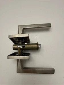 Square Rosette Privacy Set with Matching Finish Helios Lever - Choice of Left... - Picture 1 of 4