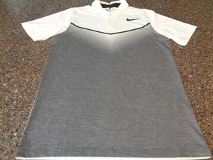Nike Golf Herren klein grau weiß verblassen Poloshirt Top Zustand EUC - Bild 1 von 6
