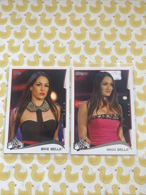 BRIE + NIKKI BELLA #7 35 TOPPS 2014 WWE WRESTLING TWINS TOTAL DIVAS card lot - Image 1 of 2