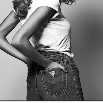 RARE VINTAGE 90s GRAY GUESS JEANS STRAIGHT LEG SIZE 32 - Image 1 of 4