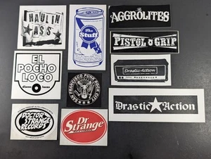 Punk Hardcore Sticker LOT Vintage 1990er California SoCal Aggrolites Pistolengriff - Bild 1 von 2