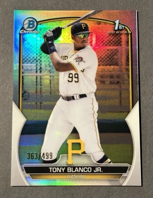 2023 Bowman Chrome 1st Tony Blanco Jr. #BCP-134 Refractor /499 Pirates - Image 1 of 2