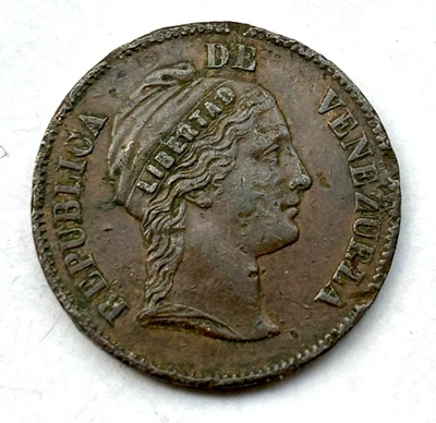 VENEZUELA 1 CENTAVO 1858 Foto 1 de 2