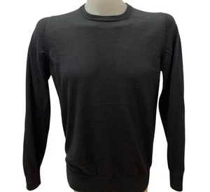 Suéter hombre FALCONERI talla 50 100% CACHEMIRA manga larga negro cuello redondo - Imagen 1 de 7