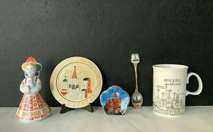 Lot 5 Pieces Russian St.Basil's Cathedral Moscow Mockba Decor Plate, Spoon, Mug - Picture 1 of 12