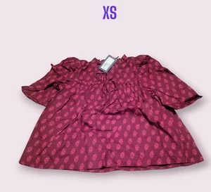 Women's Burgundy Shirt XS (M867) Short Sleeved Universal Thread - Bild 1 von 2