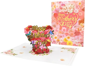 Pop up Flower Card 3D Popup Flower Cards Happy Mother’S Day Greeting Card for Mo - Picture 1 of 6