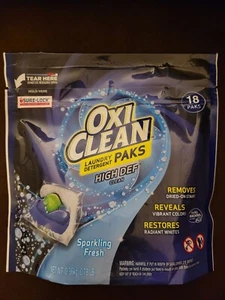 Oxi Clean Laundry Detergent Paks - 18 Count Package - Picture 1 of 2