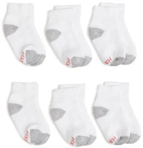 Hanes 362/6 Ultimate Boys Girls Youth Kids 6-Pack Ankle Socks NEW!! - Picture 1 of 2