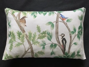 Osborne & Little Fabric Cushion Cover NETHERFIELD Multi ~ 60cm x 40cm Birds - Picture 1 of 10
