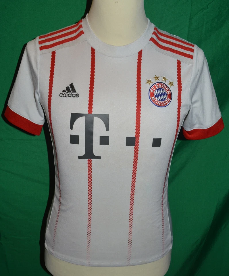 Trikot vom FC Bayern München, Saison 2017/2018, von adidas, Größe 152, Weiß /Rot - Bild 1 von 1