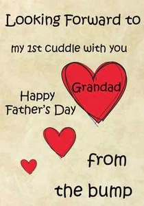 1st cuddle Grandad from bumb Father's Day A5 Personalised Greeting Card pidb11 - Bild 1 von 1