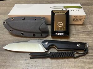 Civivi Kelper Fixed Blade Knife W/ Sheath C2109C With FREE Limited Zippo Lighter