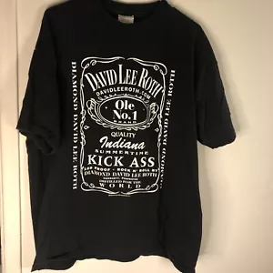 David Lee Roth T-Shirt Uomo XL Nero Hanes Pesante - Foto 1 di 7