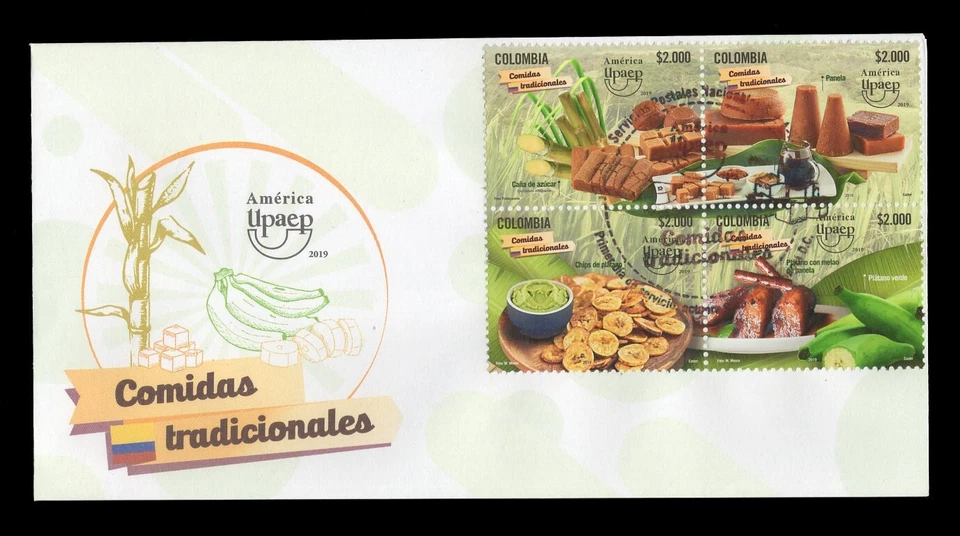 COLOMBIA 2019 First Day Cover - América UPAEP Comidas tradicionales, food - Image 1 of 1