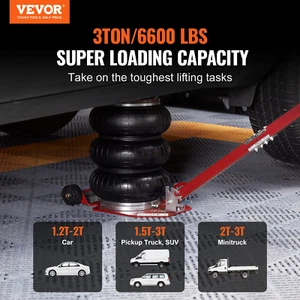 VEVOR Air Jack, 3 Ton/6600 lbs Triple Bag Air Jack, Airbag Jack with Six Steel P - Picture 1 of 11