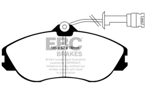 EBC Redstuff Front Brake Pads for Audi S2 2.2 Turbo (230 BHP) (90 > 96) - Picture 1 of 1