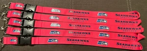 Seattle Seahawks Logo Lanyard With Detachable Clip ID - Key Chain (Lot Of 5) - Picture 1 of 4