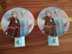 Lot of 2 Kid's Night Light Disney Frozen LED Princess Anna & Elsa Free Shipping  - Picture 1 of 5